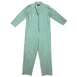 HATCH Maternity Jumpsuit Long Sleeve Green Button Front 3/4 Sleeve Size 2 Reg 6